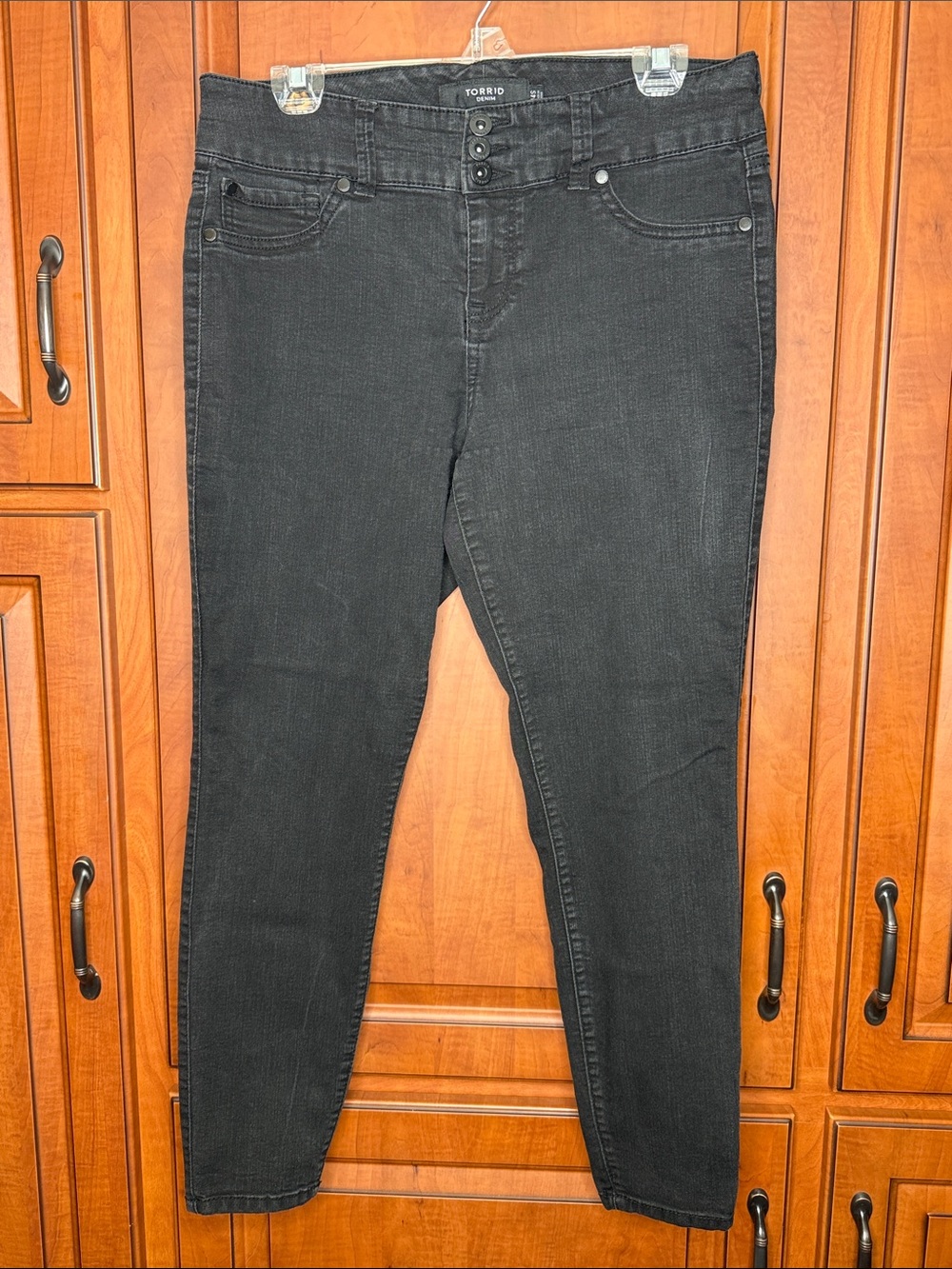 Torrid Black Jeggings with Triple Button Waist